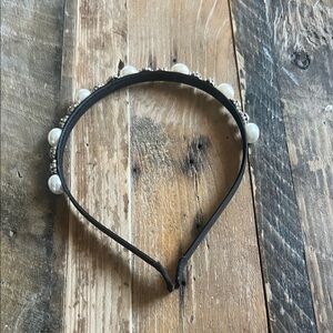 Elegant Black Pearl Headband